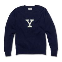 Yale Navy Blue and Ivory Letter Sweater by M.LaHart