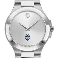 UConn Men's Movado Collection Stainless Steel Watch with Silver Dial