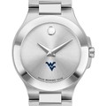 West Virginia Women's Movado Collection Stainless Steel Watch with Silver Dial - Image 1
