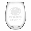 Penn State Stemless Wine Glasses Made in the USA - Set of 2 - Image 1