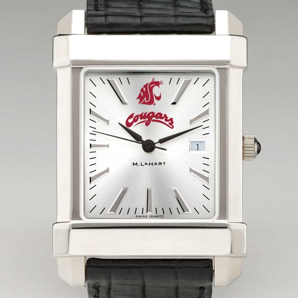 Washington State University Men's Collegiate Watch with Leather Strap - Image 1