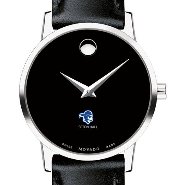 Seton Hall Women's Movado Museum with Leather Strap - Image 1