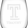 Temple Stemless Wine Glasses Made in the USA - Set of 2 - Image 3