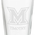 Miami University 16 oz Pint Glass- Set of 4 - Image 3