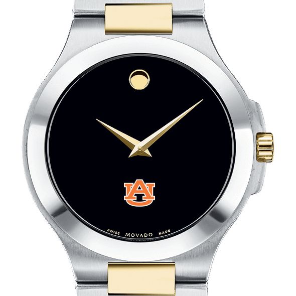 Auburn Men's Movado Collection Two-Tone Watch with Black Dial - Image 1