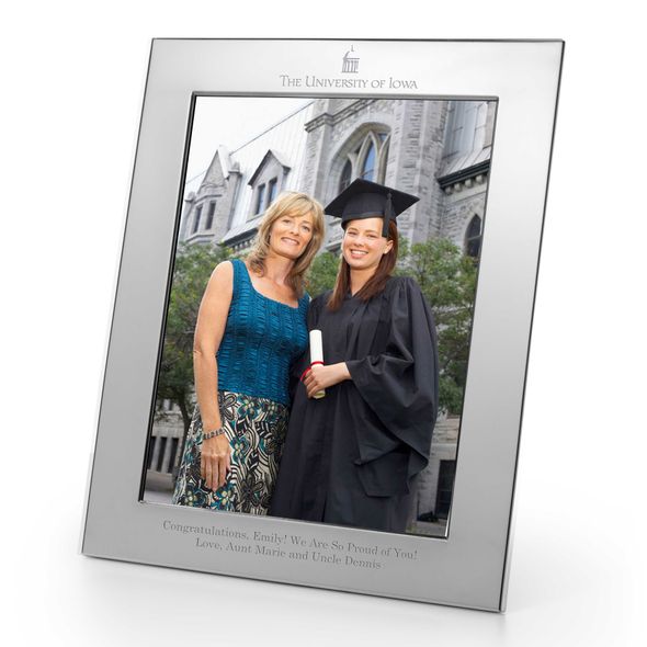 Iowa Polished Pewter 8x10 Picture Frame - Image 1