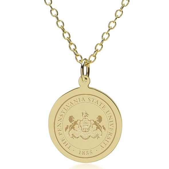 Penn State 14K Gold Pendant & Chain - Image 1