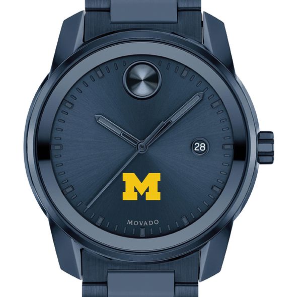 University of Michigan Men's Movado BOLD Blue Ion with Date Window - Image 1
