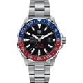 Emory Goizueta Men's TAG Heuer Automatic GMT Aquaracer with Black Dial and Blue & Red Bezel - Image 2