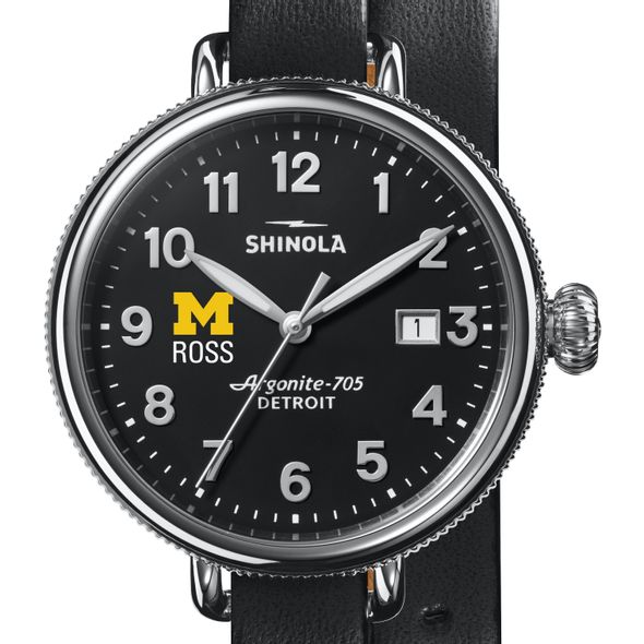 Michigan Ross Shinola Watch, The Birdy 38mm Black Dial - Image 1