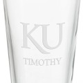 University of Kansas 16 oz Pint Glass- Set of 2 - Image 3