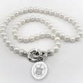 Trinity College Pearl Necklace with Sterling Silver Charm - Image 1