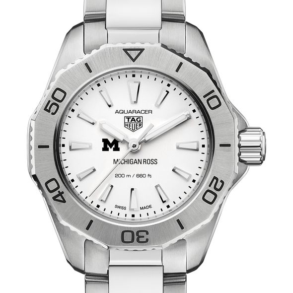 Michigan Ross Women's TAG Heuer Steel Aquaracer with Silver Dial - Image 1