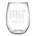 MIT Stemless Wine Glasses Made in the USA - Set of 4 - Image 1