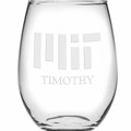 MIT Stemless Wine Glasses Made in the USA - Set of 4 - Image 2
