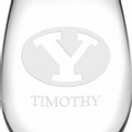 BYU Stemless Wine Glasses Made in the USA - Set of 4 - Image 3
