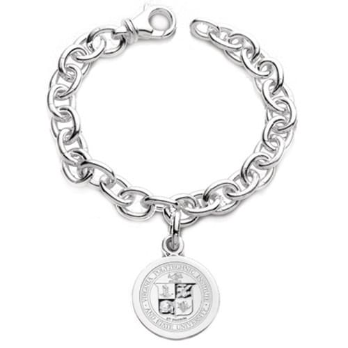 Virginia Tech Sterling Silver Charm Bracelet