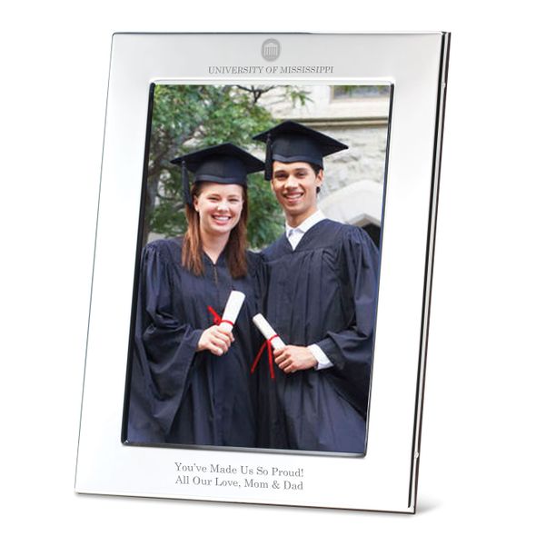 Ole Miss Polished Pewter 5x7 Picture Frame - Image 1