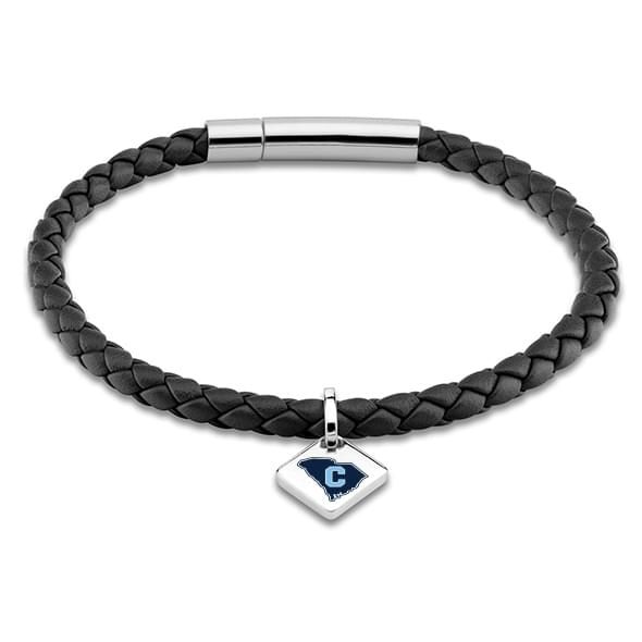 Citadel Leather Bracelet with Sterling Silver Tag - Black