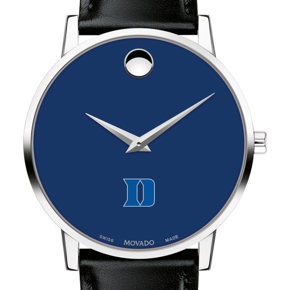 Duke University Men's Movado Museum with Blue Dial & Leather Strap