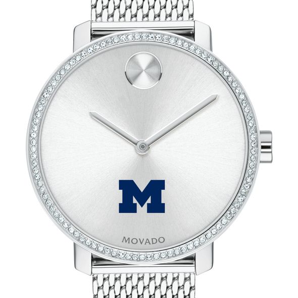 Michigan Women's Movado Bold with Crystal Bezel & Mesh Bracelet