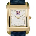 LSU Men's Gold Quad with Leather Strap - Image 1