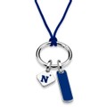 US Naval Academy Silk Necklace with Enamel Charm & Sterling Silver Tag - Image 2