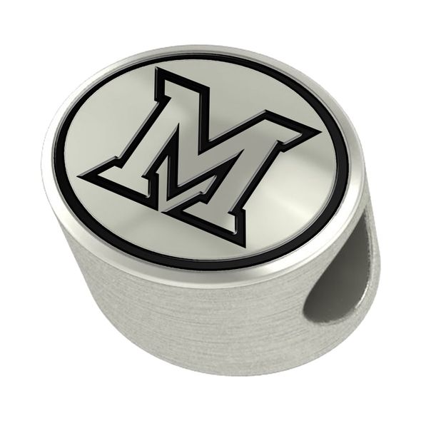 Miami University Enameled Bead in Black