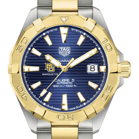 Marquette Men's TAG Heuer Automatic Two-Tone Aquaracer with Blue Dial - Image 1