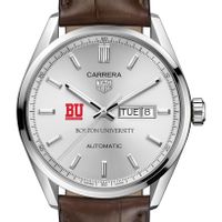 BU Men's TAG Heuer Automatic Day/Date Carrera with Silver Dial