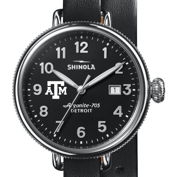 Texas A&M Shinola Watch, The Birdy 38mm Black Dial - Image 1