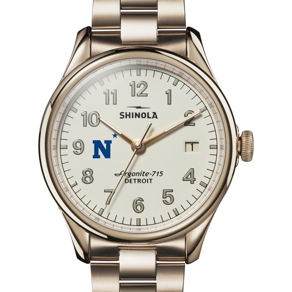 USNA Shinola Watch, The Vinton 38mm Ivory Dial - Image 1