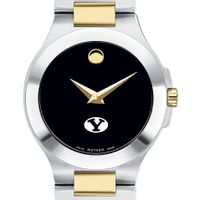 BYU Women's Movado Collection Two-Tone Watch with Black Dial