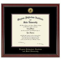 Virginia Tech Diploma Frame - Gold Medallion