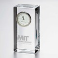 MIT Sloan Tall Glass Desk Clock by Simon Pearce - Image 1