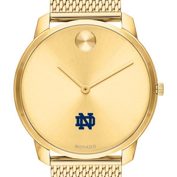 Notre Dame Men's Movado Bold Gold 42 with Mesh Bracelet - Image 1