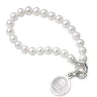 SMU Pearl Bracelet with Sterling Silver Charm