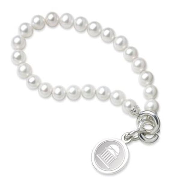 SMU Pearl Bracelet with Sterling Silver Charm - Image 1