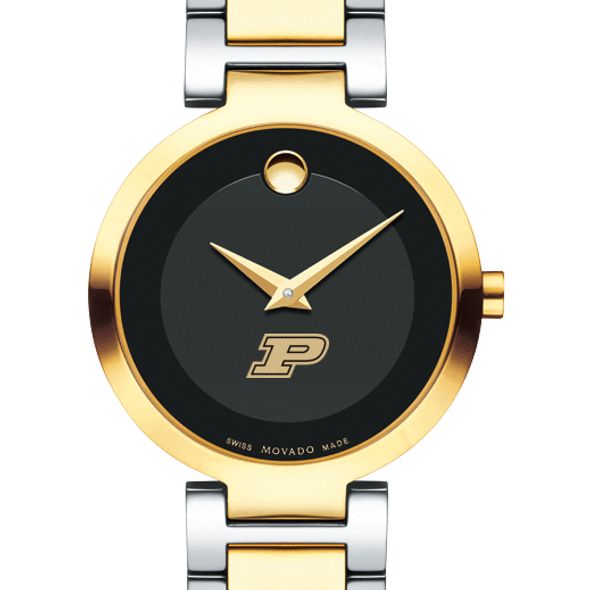 Purdue University Women's Movado Two-Tone Modern Classic Museum with Bracelet