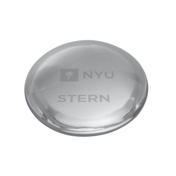 NYU Stern Glass Dome Paperweight by Simon Pearce - Image 1