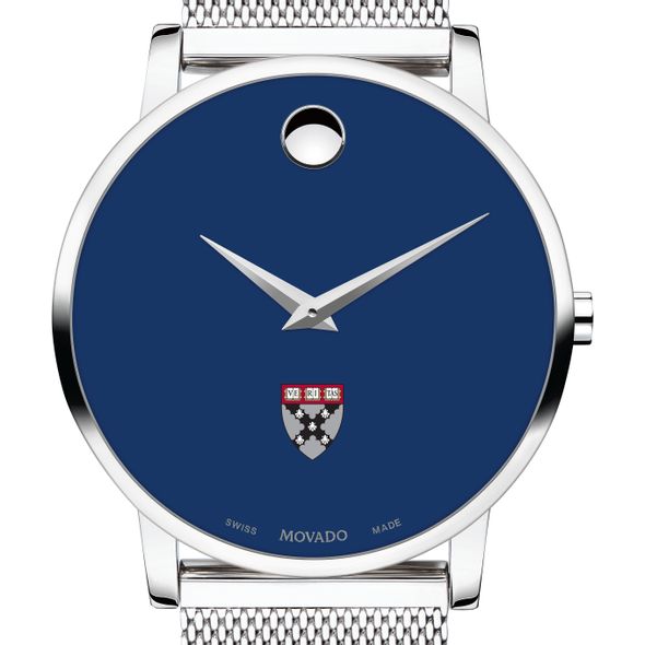 Harvard Business School Men's Movado Museum with Blue Dial & Mesh Bracelet