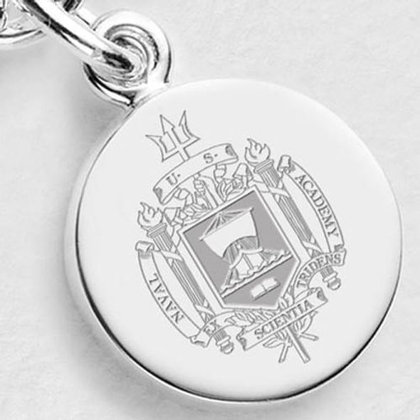 925 Sterling Silver Officially Licensed Navy Large Crest Pendant 
