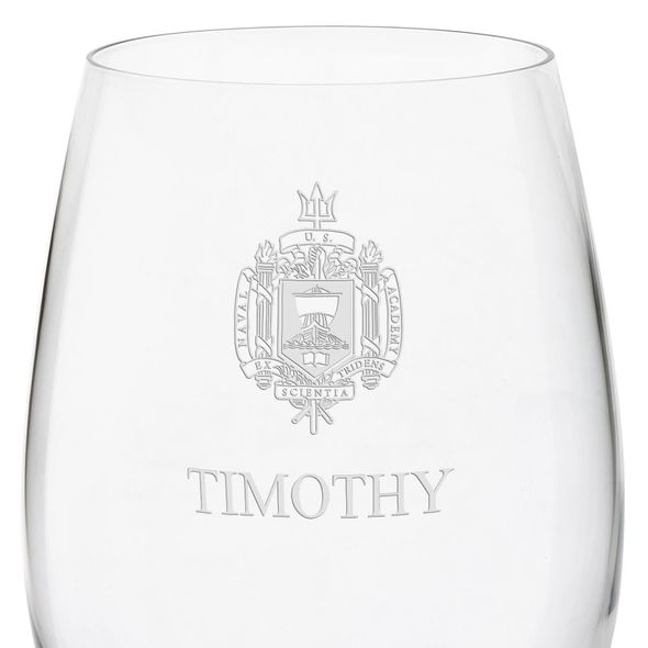 US Naval Academy Red Wine Glasses Set of 2 at M.LaHart & Co.