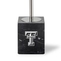 Texas Tech Polished Nickel Lamp with Marble Base & Linen Shade - Image 2