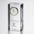 Loyola Tall Glass Desk Clock by Simon Pearce - Image 1