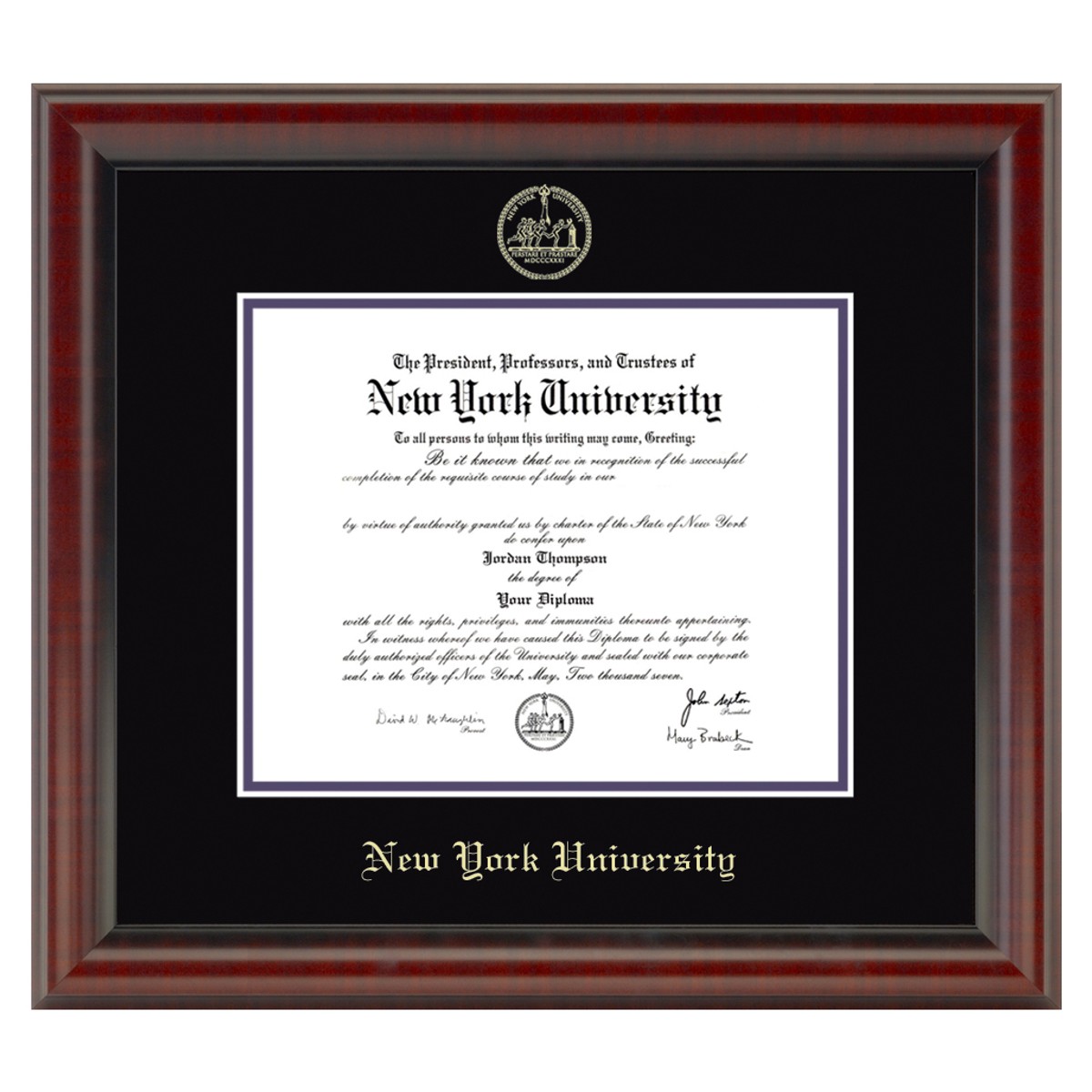 NYU Diploma Frame The Fidelitas Graduation Gift Selection