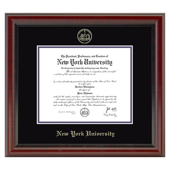 New York University Diploma Frame, the Fidelitas - Image 1