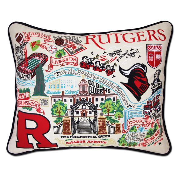 Rutgers Embroidered Pillow - Image 1
