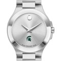 Michigan State Women's Movado Collection Stainless Steel Watch with Silver Dial - Image 1
