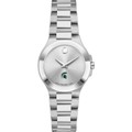 Michigan State Women's Movado Collection Stainless Steel Watch with Silver Dial - Image 2